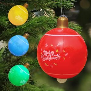 Décorations de Noël 48 cm en plein air PVC Noël gonflable décoré balle fête de vacances arbre de Noël décorer ballon maison décoration de Noël cadeaux 231025