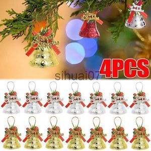 Christmas Decorations 4 pièces cloches de noël ornements pour la décoration clochettes pour artisanat perles décorations pour arbre de noël jouets bricolage décoration x1020