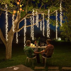 Decoraciones navideñas 4x2.5m LED conectables Racimos Luces de cadena de boda Luz de hadas de Navidad Guirnalda LED al aire libre para jardín Fiesta Árbol Patio Decoración 231207