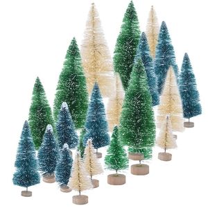 Kerstdecoraties 5 stuks 5 Size kunstmatige mini -boom Christams decoratie voor thuis Xmas nepjaar Navidad Decor 220912