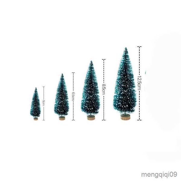 Decoraciones navideñas 50-125 mm Tamaño mixto Mini árbol de Navidad Pequeño Pino Escritorio para el hogar Año Nuevo Fiesta de Navidad Decoración de mesa Navidad R230928