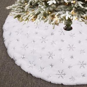 Kerstversiering 50/78/90/120/150Cm Pluche Boom Rok Wit Nepbont Xmas Bomen pailletten Tapijt Mat Kleine Rokken Thuis Party