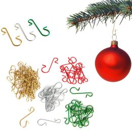 Décorations de Noël 50 pcs Ornement Métal S en forme de crochets Porte-arbre Boule Pendentif Suspendu Décoration de la maison Navidad Année 2023