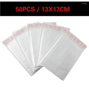 Décorations de Noël 50pcs 13 17 cm Sac blanc Enveloppe enveloppe Emballage d'emballage pour vibration à l'épreuve d'humidité