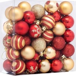 Kerstdecoraties 50 stks 4 cm ballen decoratie hanger Arbol de Navidad Tree Xmas Ball Set Home Decor 221109