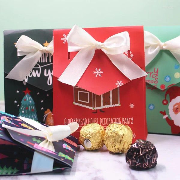 Decoraciones navideñas, 50 Uds., bolsas de regalo, dulces, galletas de Chocolate, juguetes para niños, regalos de Papá Noel, embalaje, decoración navideña