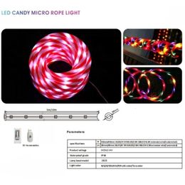 Décorations de Noël 510m tube circulaire doux tuyau lumière LED chaîne colorée cour extérieure décorative lumière de Noël 5V USB APP télécommande 231025