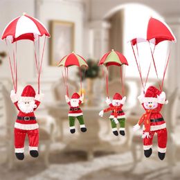 Weihnachtsdekorationen, 56 cm, Dekoration, Weihnachtsmann, Plüschpuppe, Anhänger, Fallschirm, hängende Ornamente, Kunsthandwerk 231102