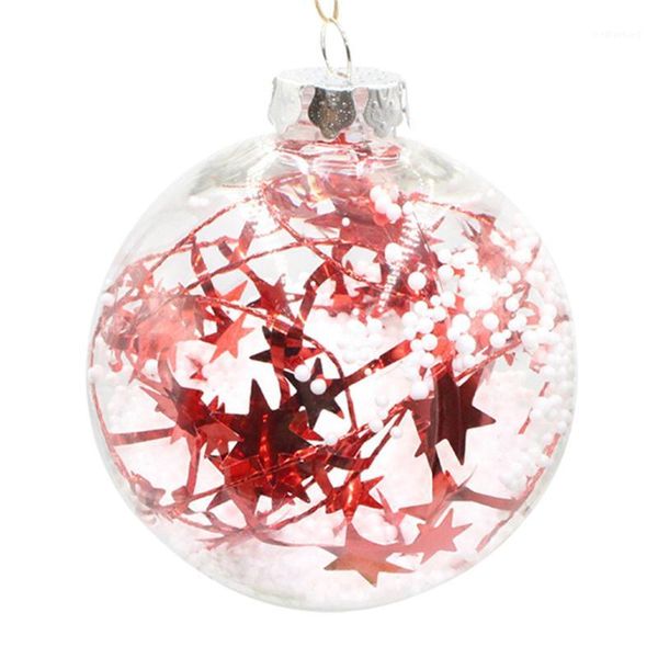 Décorations de Noël 5 couleurs Boule 10CM 1pc Arbre suspendu Pendentif Décoration Maison Boules d'ornement de Noël Cadeau 301