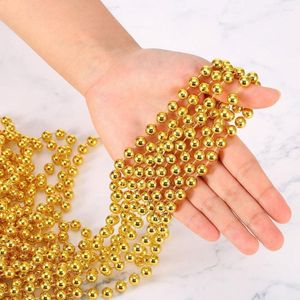 Kerstdecoraties 5m Decoratie Bead Chain Red / Gold Silver Beads slinger boomhangende parel ornament y8t6