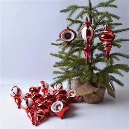 Kerstversiering 5 stuks Kerstboomdecoratie Speciaal gevormde kalebas Uienbal Druppelaar Woondecoratie Kerstballen Rode en witte hanger 230904