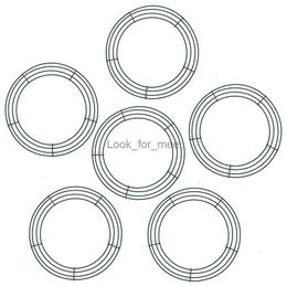 Рождественские украшения 6 шт. Темно-зеленые проволочные венок Кольца Проволочная рамка для венка на Рождество Новогоднее украшение ко Дню святого Валентина (10 дюймов) HKD230921