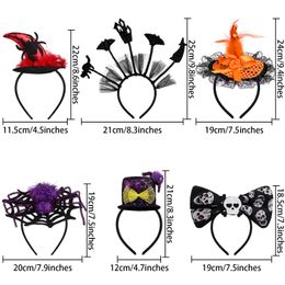 Kerstversiering 6 Stijlen Diverse Halloween Hoofdbanden Heks Spinnenweb Bat Skl Hoofddeksels Voor Feest Cosplay Accessoires Drop Deliv Amu3Q