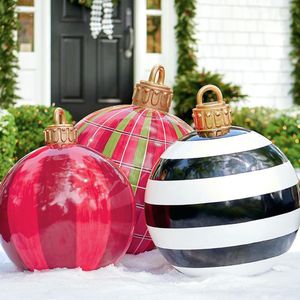 Kerstdecoraties 60 cm Big Chistmas Ball Decorations PVC opblaasbare gigantische grote ballen Tree Decoratie Outdoor Garden Toys Ball Kerst Decor 221123
