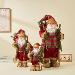 Décorations de Noël 60cm Big Santa Claus Poupées Pendentifs de Noël 2023 Joyeux Arbre Décor pour la maison Enfants Naviidad présente Noel Cadeaux Natal 231026