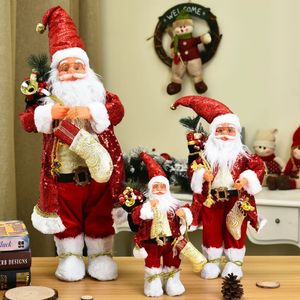 Décorations de Noël 60cm Big Santa Claus Doll Christmas Decorative Desktop Santa Claus Figure Santa Figurine Ornement de Noël décor de Noël 231122