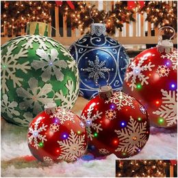 Kerstversiering 60 cm buiten opblaasbare bal gemaakt van pvc Nt grote S-boom speelgoed kerstcadeaus ornamenten drop-levering huis tuin feestelijk Dhj3B