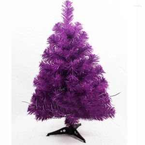Décorations de Noël 60cm Décoration d'arbre violet pour la maison Joyeux Noël Fête Ornement Événement Pin Cryptage