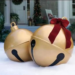 Décorations de Noël 60cm PVC Ballons décoratifs en plein air Fun Bell Gonflable Jouet Ball Joyeux pour la maison Pendentif suspendu 231030