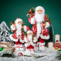 Weihnachtsdekorationen 60 cm Weihnachtsmann-Puppe Weihnachtsbaumschmuck Navidad Geschenk Kinder Plüsch-Weihnachtspuppe Heimdekoration 231102