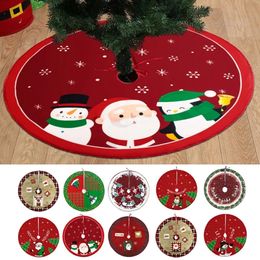 Décorations de Noël 62CM Jupe d'arbre de dessin animé Artisanat Surround Base Set Joyeux pour la maison Ornements de Noël Navidad 231018