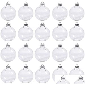 Décorations De Noël 6Cm 8Cm 10Cm Effacer Décoration Ornement Boule En Plastique Diy Boules À Remplir Arbre De Noël Boules Suspendues Pour Le Nouvel An Pa Ot1Vi