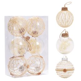 Kerstversiering 6 stks 8 cm Bal Boom Ornament Thuis Opknoping Hanger Jaar Party Decoratie Gift Navidad 2024 230905