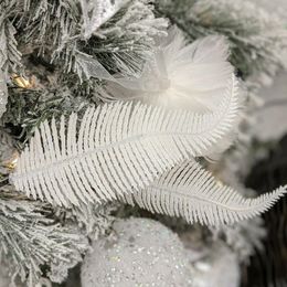 Kerstdecoraties 6pcsset Fashion Feathers Tree Ornament Accessories Home Party Decoratie Bruiloft Decor Plumes For Kerstmes Centte X4L7 221123