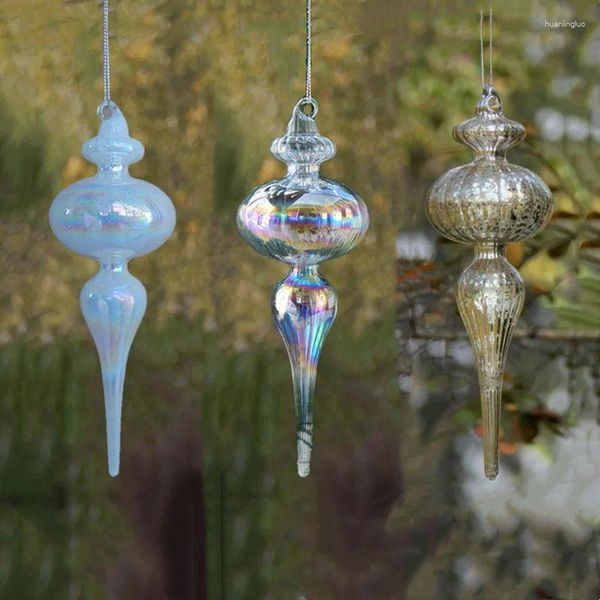 Décorations de Noël 7 20 cm Différent en verre artisanal Pendant la maison DÉCORISATION DU JOUR ARBRE PROSD