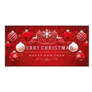 Kerstversiering 70x157inches Vrolijk Kerstfeest Banner Garagedeur Cover Muurschildering Winter Sneeuwpop Kerstman Buiten Grote Grote Dambord Tafel 230919