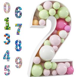 Kerstversiering 73/93 cm Giant Verjaardag Nummer Ballon Vullen Doos Partij Decoratie Bruiloft Baby Shower Frame 221109