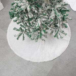 Décorations de Noël 78/90/122 cm Arbre en peluche Mat de neige jupes rondes blanches réutilisables pour l'année de décoration de l'année à domicile