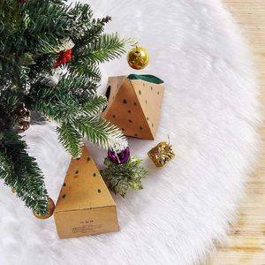 Decoraciones navideñas 78/90/122 cm Falda de peluche White Ornament Decorativo para suministros de decoración de fiestas