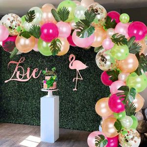 Kerstversiering 83-delig Tropische Flamingo Verjaardag Decoratie Ballon Set Hawaiiaanse Party Latex Ketting 231213