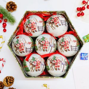 Decoraciones navideñas 8 cm Bolas de árbol de Navidad Conjunto Bola de espuma Esfera Decoración Casa Casa Fiesta Chuchería Colgantes Adornos Año Navidad Decoración Regalo 231123