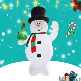 Kerstdecoraties 8ft opblaasbaar model Snowman LED Light Flash schattige buitentuinfiguur feestje