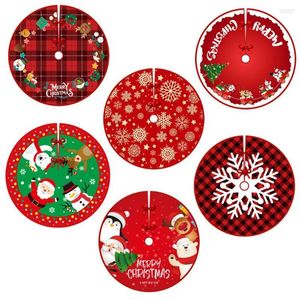 Kerstversiering 90/120 Cm Boom Rok Sneeuwvlok Kerstman Rood Gedrukt Tapijt Xmax Base Cover Vrolijk Party decoarations