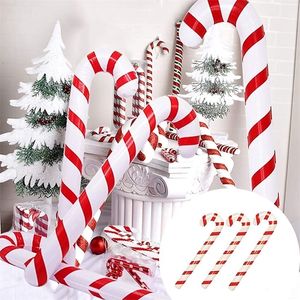 Kerstdecoraties 90 cm opblaasbare kerstsnoepstokken opblaasbare snoepstokken voor kerst indoor outdoor decoratie 2023 jaar feest gunsten 220901