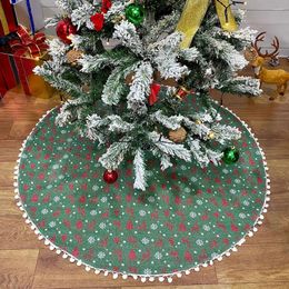 Décorations de Noël 90cm jupe d'arbre tricoté scène décoration tapis estera de navidad goutte rapide 2024