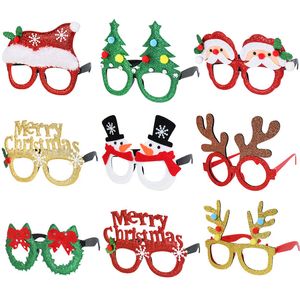 Kerstdecoraties 9 stks Merry Christmas bril Kader Kerstmis Decoratie Po Booth Props Liepgebrillen Navidad Jaar Leveringen Kids Geschenk 221123