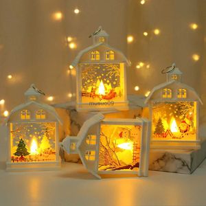 Décorations de Noël 9styles Lanterne de Noël lumineuse Décorations de joyeux Noël pour la maison 2023 Navidad Ornements d'arbre de Noël Cadeaux de Noël Nouvel AnL231111