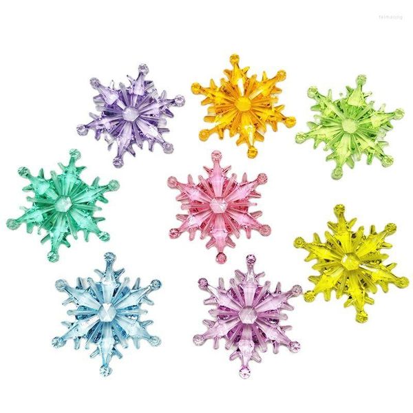 Décorations de noël acrylique cristal neige gemme parc d'attractions jouet pour enfants récompense cadeau jour pendentif décoratif