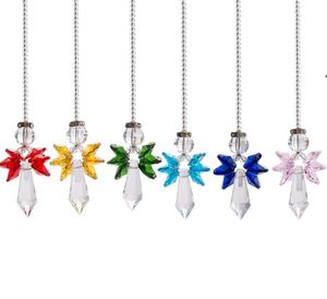 Kerstversiering Angel Car Charms Geluk, Geloof en Liefde - Kristal Opknoping Ornament Windows Guardian Gifts JJE10169