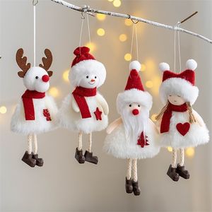 Décorations de Noël Ornements de poupée ange joyeux pour la maison Garland Tree décor Navidad Année 2023 220914