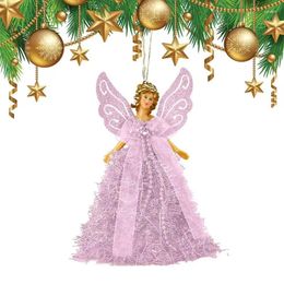 Décorations de Noël Angel Tree Topper Star Treetop Doll Standing