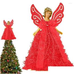 Décorations de Noël Angel Tree Topper Treetop Figurine Élégant 8In Party Favors pour la maison et livraison directe Fournitures de fête de jardin Ot4Jx