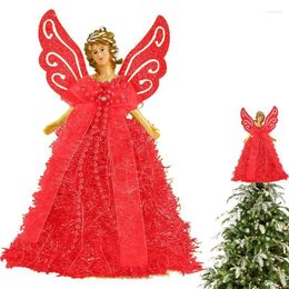 Décorations de Noël Angel Tree Topper Treetop Figurine élégante 8in Party Favors pour la maison et les bureaux
