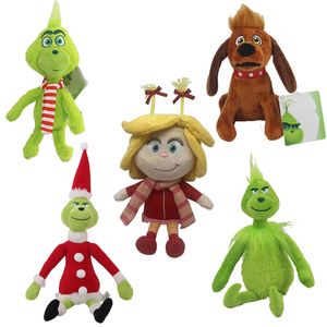 Décorations de noël Grinch Animal en peluche poupée jouets mignon monstre vert dessin animé poupée enfants jouet drôle cadeaux de noël
