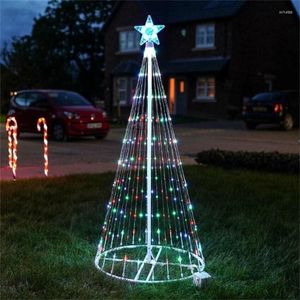 Decoraciones de Navidad Animado Lightshow Cono Tree LED Yard Lights Enchufe de EE. UU. Para jardín al aire libre