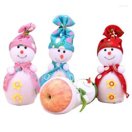 Kerstdecoraties Apple Bag Sneeuwman Geschenk ornamenten hangloping levering thuis tuin feestelijke feestartikelen dhsa2